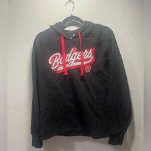 Fanatics Black Wisconsin Badger Hoodie